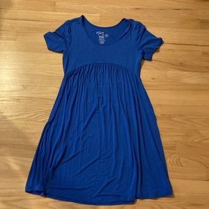 June & January empire waist blue dress